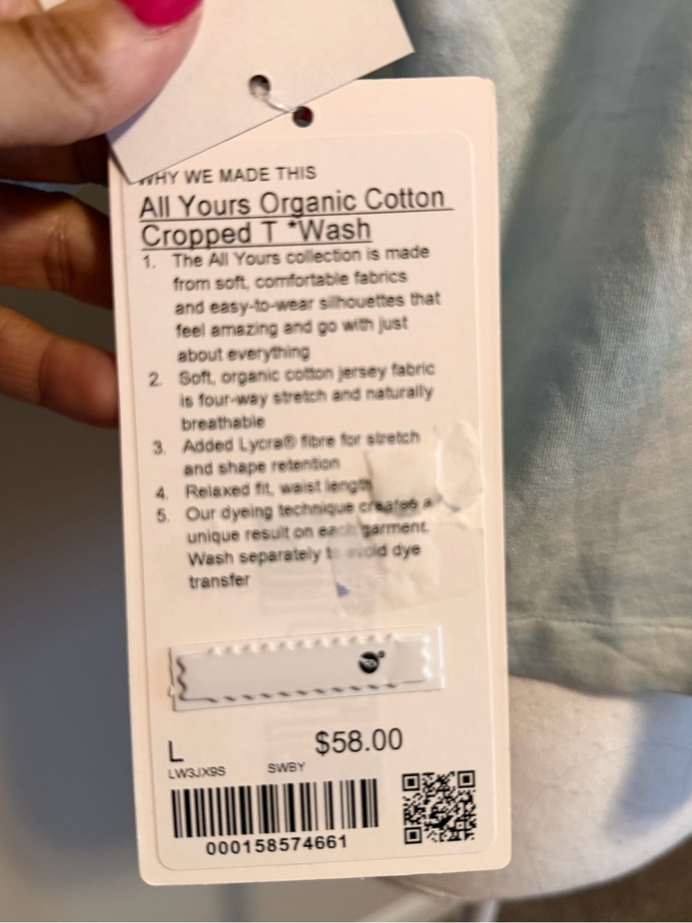 NWT Lululemon Organic cotton relaxed short sleeve tee shirt size large - Picture 5 of 6